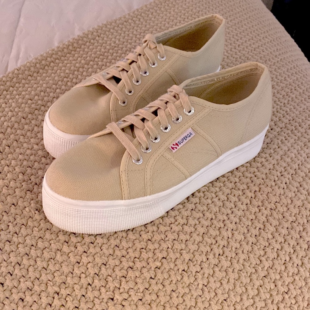 Superga Womens 2790 COTW Tan, Size 8.5